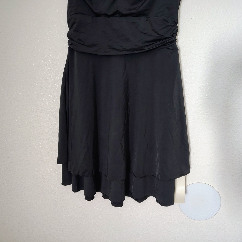 IWD Women’s Black Sleeveless Fit & Flare Dress – Ruched Waist – Size S – NWT - Picture 6 of 13